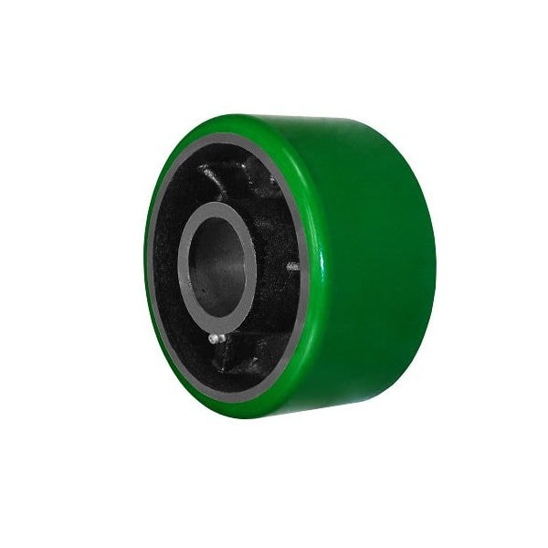 Durastar Wheel, 6X3 Polyurethane, Steel Green, Black, 1-15/16 Plain Bore 630PU86G - main